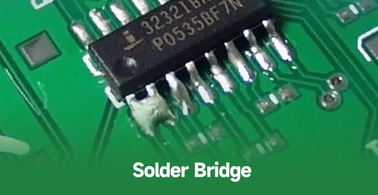 solder bridging defect